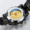 Fashion Design Skeleton Men Mechanical Watch Luminous Hands Transparent Steel Bracelet For Men Luxury M-75BK-1MW